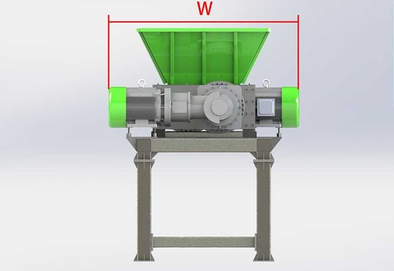 Four shaft shredder drawing 3